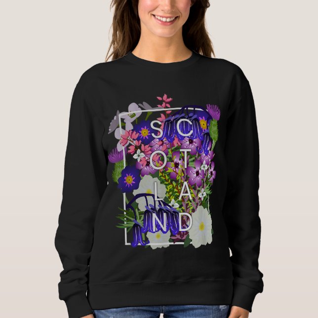 Sudadera Flores de Arte de Palabra de Escocia - Orgullo esc (Anverso)