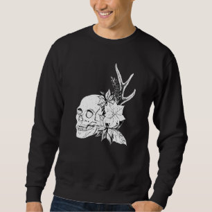 Sudadera Flores de cráneo de Boho Halloween ocultan Gótico