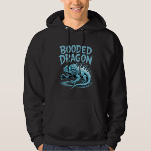 Sudadera Flores de dragón capuchadas azules