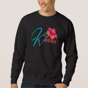 Sudadera Flores de Hibisco Hawaiano de Kauai Playa Luau de
