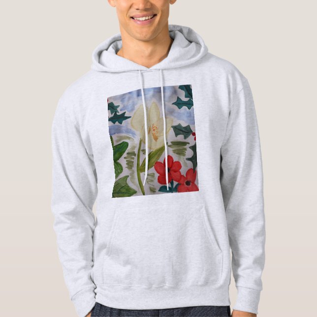 Sudadera Flores de invierno y Holly (Anverso)
