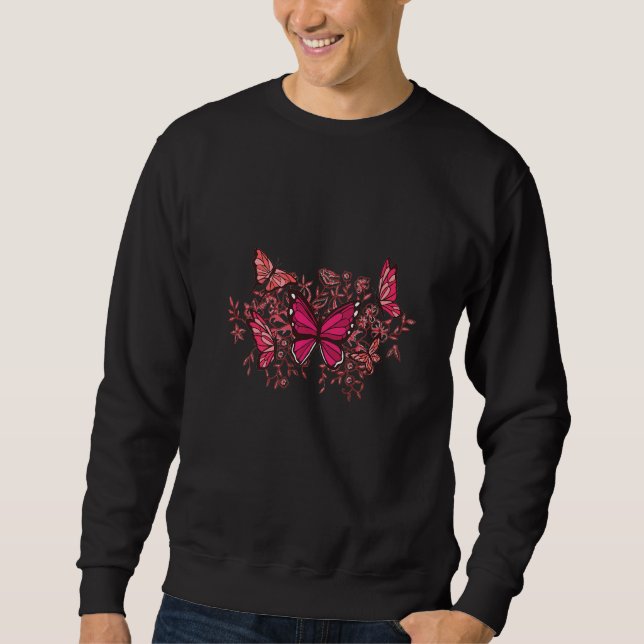 Sudadera Flores de mariposa (Anverso)