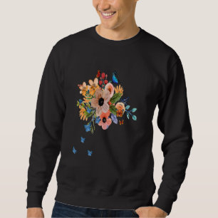 Sudadera Flores De Mariposa Es Fragrancia De Bonito