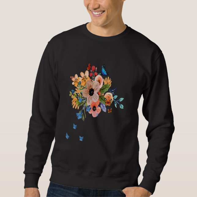 Sudadera Flores De Mariposa Es Fragrancia De Bonito (Anverso)