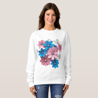 Sudadera flores de papel coloridas