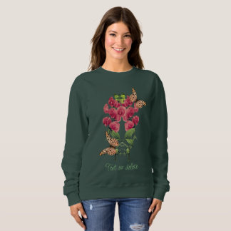 Sudadera Flores De Pea Y Mariposas Dulces Personalizadas