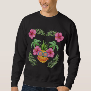 Sudadera Flores de piña Graciosa Fruta Cuta Aloha Hawaii Be
