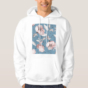 Sudadera Flores de primavera, hojas, diseño sin fisuras