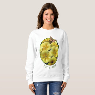 Sudadera Flores De Rosa Amarilla Y Mariposa Personalizadas