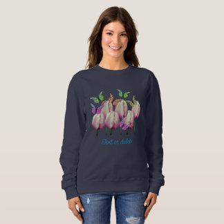 Sudadera Flores de tulipanes rosados personalizadas