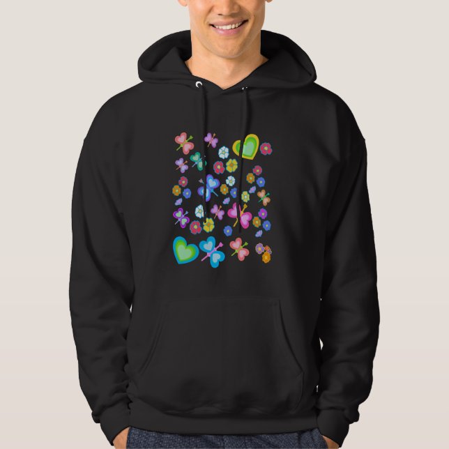 Sudadera Flores de verano de primavera Flor Insectos Maripo (Anverso)