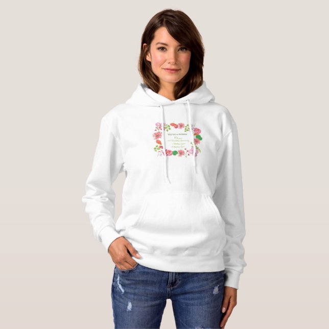 Sudadera Flores del 70º Aniversario de Boda Religioso (Anverso completo)