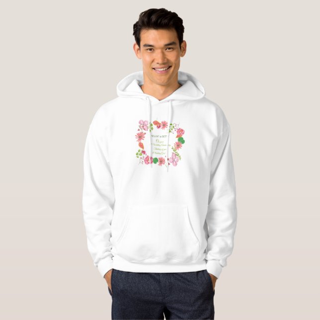 Sudadera Flores del 75º Aniversario de Boda Religioso (Anverso completo)