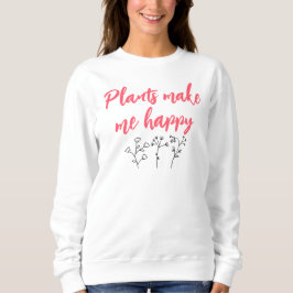 Sudadera Flores dibujadas a mano Doodles Florales en blanco
