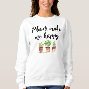 Sudadera Flores dibujadas a mano hierbas plantas Florales