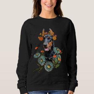 Sudadera Flores Doberman 1151