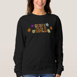 Sudadera Flores gráficas de Chicas rebeldes