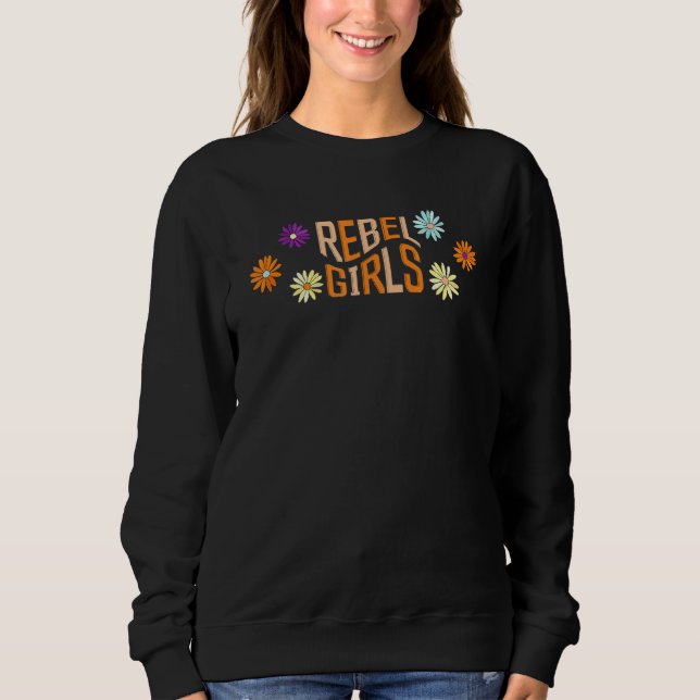 Sudadera Flores gráficas de Chicas rebeldes (Anverso)