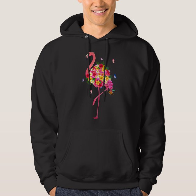 Sudadera Flores hawaianas preciosas Flamingo Hawaii Beach S (Anverso)