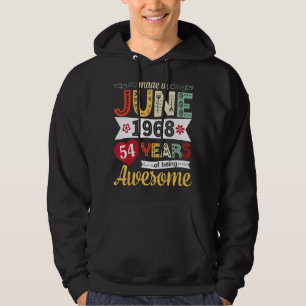 Sudadera Flores Hechas En Junio De 1968 Felices 54 Años De
