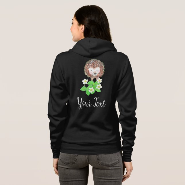 Sudadera Flores jóvenes de edgancho y fresa personalizadas (Reverso completo)
