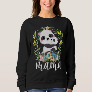 Sudadera Flores mamá y bebé dulce Panda Madre animal