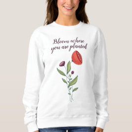 Sudadera Flores Mínimas Silvestres En El Bloom Donde Se Pla