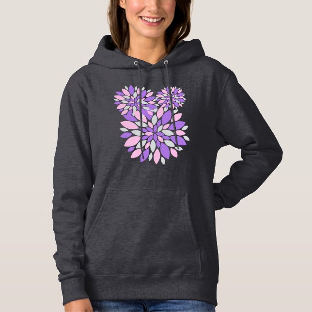 Sudadera Flores púrpuras de Petals mágicos (Anverso)