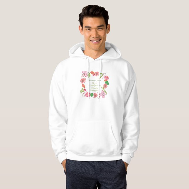 Sudadera Flores religiosas para el 20º aniversario de bodas (Anverso completo)