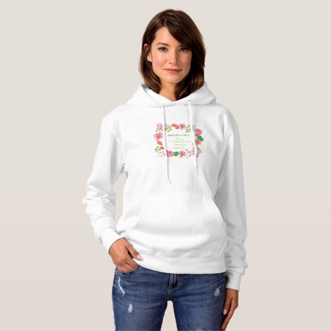 Sudadera Flores religiosas para el 20º aniversario de bodas (Anverso completo)