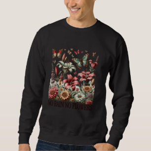 Sudadera Flores retro Boho de mariposa de las copas de prim