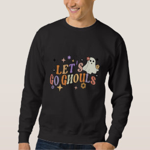 Sudadera Flores Retro Fantasmas de Halloween Fantasmas Cute