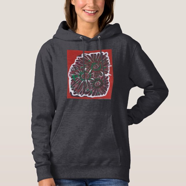 Sudadera Flores rojas (Anverso)