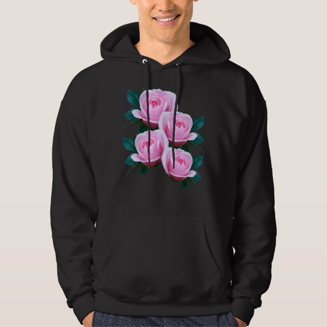 Sudadera Flores rosa Rosa de flores rosadas Flores Bouquet  (Anverso)