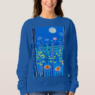 Sudadera Flores silvestres bajo una luna llena