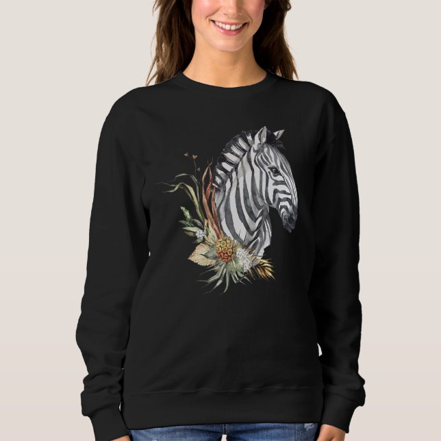 Sudadera Flores silvestres de cebra I africana (Anverso)