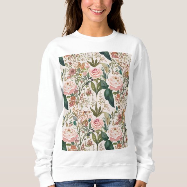 Sudadera Flores silvestres elegantes inspiradas en la natur (Anverso)