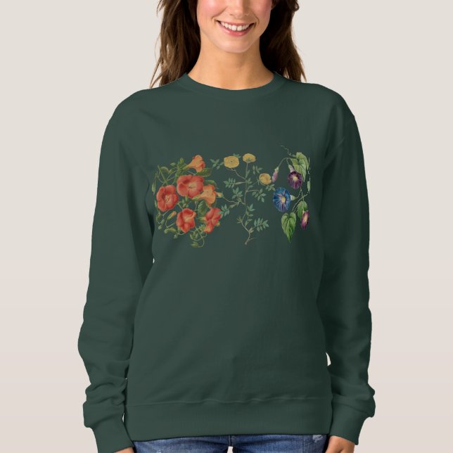 Sudadera Flores silvestres, florales, botánicas, amantes de (Anverso)
