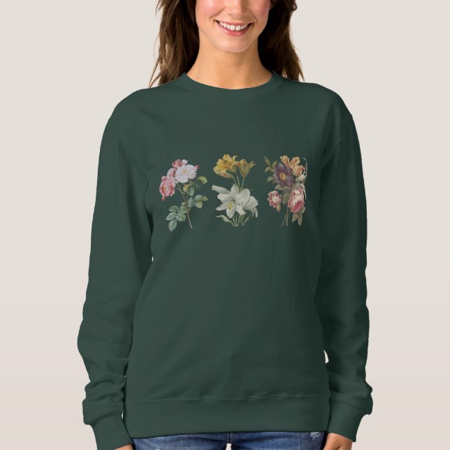 Sudadera Flores silvestres, florales, botánicas, amantes de (Anverso)