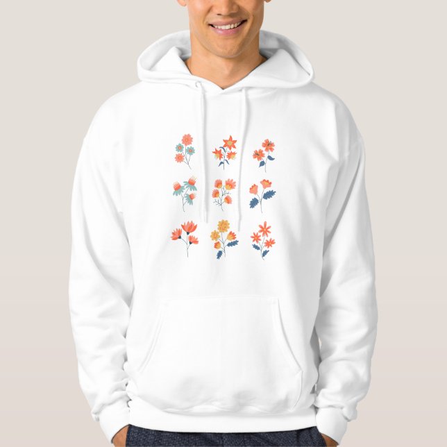 Sudadera Flores silvestres Flores botánicas (Anverso)