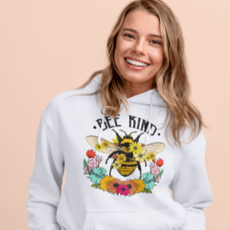 Sudadera Flores Silvestres Gráficas Casuales Sé Amable