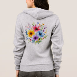Sudadera Flores silvestres pintadas a la acuarela