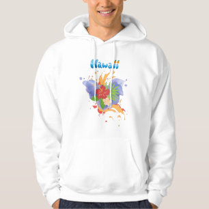 Sudadera Flores tropicales de Hawái vacaciones playa verano