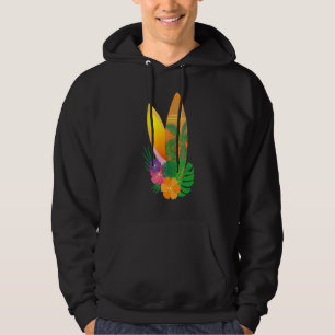 Sudadera Flores tropicales Surfboard Surfer Water Sport Sum