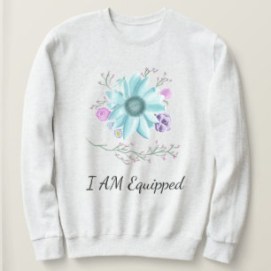 Sudadera Flores verde azuladas con vid I Am