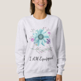 Sudadera Flores verde azuladas con vid I Am