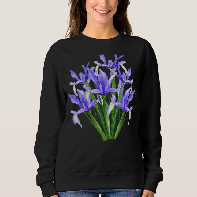 Sudadera Flores Violet Iris (Anverso)