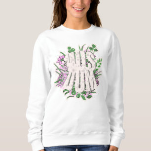 Sudadera Flores y Hojas Rosadas de Sabiduría Tipografía