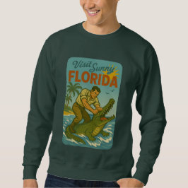 Sudadera Florida Alligator Wrestling | Funny Retro Coastal