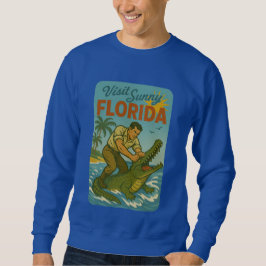Sudadera Florida Alligator Wrestling | Funny Retro Coastal